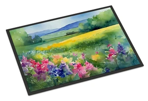 NEW Massachusetts Mayflowers in Watercolor Doormat Front Door Mat Indoor Outdoor Rugs for Entryway, Non Slip Washable Low Pile, 18H X 27W NEW Massachusetts Mayflowers in Watercolor Doormat Front Door Mat Indoor Outdoor Rugs for Entryway, Non Slip Washable Low Pile, 18H X 27W