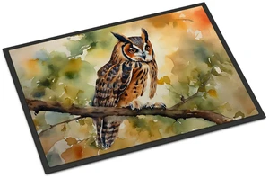 NEW Long-Eared Owl Doormat Front Door Mat Indoor Outdoor Rugs for Entryway, Non Slip Washable Low Pile, 18H X 27W NEW Long-Eared Owl Doormat Front Door Mat Indoor Outdoor Rugs for Entryway, Non Slip Washable Low Pile, 18H X 27W