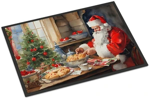 NEW Cookies with Santa Claus Doormat Front Door Mat Indoor Outdoor Rugs for Entryway, Non Slip Washable Low Pile, 18H X 27W NEW Cookies with Santa Claus Doormat Front Door Mat Indoor Outdoor Rugs for Entryway, Non Slip Washable Low Pile, 18H X 27W