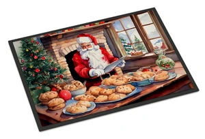 NEW Cookies with Santa Claus Doormat Front Door Mat Indoor Outdoor Rugs for Entryway, Non Slip Washable Low Pile, 18H X 27W NEW Cookies with Santa Claus Doormat Front Door Mat Indoor Outdoor Rugs for Entryway, Non Slip Washable Low Pile, 18H X 27W