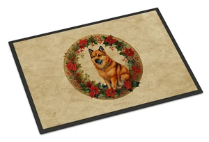 NEW Finnish Spitz Christmas Flowers Doormat Front Door Mat Indoor Outdoor Rugs for Entryway, Non Slip Washable Low Pile, 18H X 27W NEW Finnish Spitz Christmas Flowers Doormat Front Door Mat Indoor Outdoor Rugs for Entryway, Non Slip Washable Low Pile, 18H X 27W