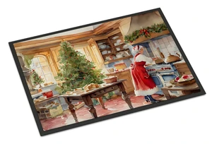 NEW Cookies with Santa Claus Mrs. Claus Doormat Front Door Mat Indoor Outdoor Rugs for Entryway, Non Slip Washable Low Pile, 18H X 27W NEW Cookies with Santa Claus Mrs. Claus Doormat Front Door Mat Indoor Outdoor Rugs for Entryway, Non Slip Washable Low Pile, 18H X 27W