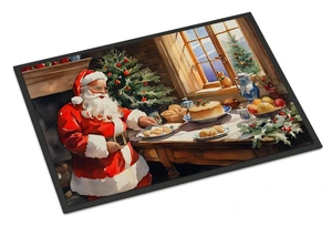 NEW Cookies with Santa Claus Doormat Front Door Mat Indoor Outdoor Rugs for Entryway, Non Slip Washable Low Pile, 18H X 27W NEW Cookies with Santa Claus Doormat Front Door Mat Indoor Outdoor Rugs for Entryway, Non Slip Washable Low Pile, 18H X 27W