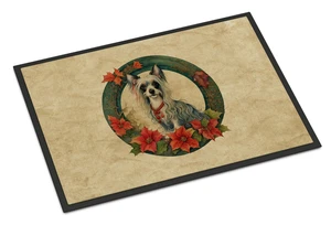 NEW Chinese Crested Christmas Flowers Doormat Front Door Mat Indoor Outdoor Rugs for Entryway, Non Slip Washable Low Pile, 18H X 27W NEW Chinese Crested Christmas Flowers Doormat Front Door Mat Indoor Outdoor Rugs for Entryway, Non Slip Washable Low Pile, 18H X 27W