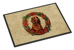 NEW Irish Setter Christmas Flowers Doormat Front Door Mat Indoor Outdoor Rugs for Entryway, Non Slip Washable Low Pile, 18H X 27W NEW Irish Setter Christmas Flowers Doormat Front Door Mat Indoor Outdoor Rugs for Entryway, Non Slip Washable Low Pile, 18H X 27W