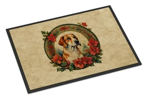 NEW English Foxhound Christmas Flowers Doormat Front Door Mat Indoor Outdoor Rugs for Entryway, Non Slip Washable Low Pile, 18H X 27W NEW English Foxhound Christmas Flowers Doormat Front Door Mat Indoor Outdoor Rugs for Entryway, Non Slip Washable Low Pile, 18H X 27W