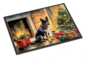 NEW Australian Cattle Dog Cozy Christmas Doormat Front Door Mat Indoor Outdoor Rugs for Entryway, Non Slip Washable Low Pile, 18H X 27W NEW Australian Cattle Dog Cozy Christmas Doormat Front Door Mat Indoor Outdoor Rugs for Entryway, Non Slip Washable Low Pile, 18H X 27W