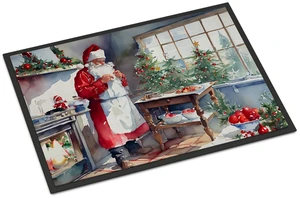 NEW Cookies with Santa Claus Doormat Front Door Mat Indoor Outdoor Rugs for Entryway, Non Slip Washable Low Pile, 18H X 27W NEW Cookies with Santa Claus Doormat Front Door Mat Indoor Outdoor Rugs for Entryway, Non Slip Washable Low Pile, 18H X 27W