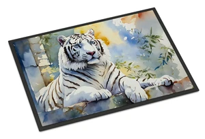 NEW White Tiger Doormat Front Door Mat Indoor Outdoor Rugs for Entryway, Non Slip Washable Low Pile, 18H X 27W NEW White Tiger Doormat Front Door Mat Indoor Outdoor Rugs for Entryway, Non Slip Washable Low Pile, 18H X 27W