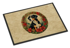 NEW Entlebucher Mountain Dog Christmas Flowers Doormat Front Door Mat Indoor Outdoor Rugs for Entryway, Non Slip Washable Low Pile, 18H X 27W NEW Entlebucher Mountain Dog Christmas Flowers Doormat Front Door Mat Indoor Outdoor Rugs for Entryway, Non Slip Washable Low Pile, 18H X 27W