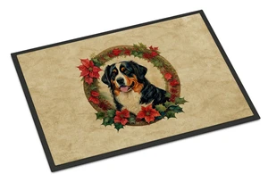 NEW Bernese Mountain Dog Christmas Flowers Doormat Front Door Mat Indoor Outdoor Rugs for Entryway, Non Slip Washable Low Pile, 18H X 27W NEW Bernese Mountain Dog Christmas Flowers Doormat Front Door Mat Indoor Outdoor Rugs for Entryway, Non Slip Washable Low Pile, 18H X 27W
