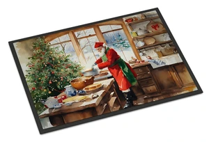 NEW Cookies with Santa Claus Weihnachtsmann Doormat Front Door Mat Indoor Outdoor Rugs for Entryway, Non Slip Washable Low Pile, 18H X 27W NEW Cookies with Santa Claus Weihnachtsmann Doormat Front Door Mat Indoor Outdoor Rugs for Entryway, Non Slip Washable Low Pile, 18H X 27W