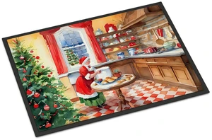 NEW Cookies with Santa Claus Mrs. Claus Doormat Front Door Mat Indoor Outdoor Rugs for Entryway, Non Slip Washable Low Pile, 18H X 27W NEW Cookies with Santa Claus Mrs. Claus Doormat Front Door Mat Indoor Outdoor Rugs for Entryway, Non Slip Washable Low Pile, 18H X 27W