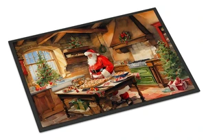 NEW Cookies with Santa Claus Father Christmas Doormat Front Door Mat Indoor Outdoor Rugs for Entryway, Non Slip Washable Low Pile, 18H X 27W NEW Cookies with Santa Claus Father Christmas Doormat Front Door Mat Indoor Outdoor Rugs for Entryway, Non Slip Washable Low Pile, 18H X 27W