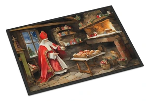 NEW Cookies with Santa Claus Sinterklaas Doormat Front Door Mat Indoor Outdoor Rugs for Entryway, Non Slip Washable Low Pile, 18H X 27W NEW Cookies with Santa Claus Sinterklaas Doormat Front Door Mat Indoor Outdoor Rugs for Entryway, Non Slip Washable Low Pile, 18H X 27W