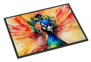 NEW Peacock Doormat Front Door Mat Indoor Outdoor Rugs for Entryway, Non Slip Washable Low Pile, 18H X 27W NEW Peacock Doormat Front Door Mat Indoor Outdoor Rugs for Entryway, Non Slip Washable Low Pile, 18H X 27W