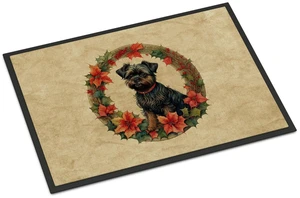 NEW Affenpinscher Christmas Flowers Doormat Front Door Mat Indoor Outdoor Rugs for Entryway, Non Slip Washable Low Pile, 18H X 27W NEW Affenpinscher Christmas Flowers Doormat Front Door Mat Indoor Outdoor Rugs for Entryway, Non Slip Washable Low Pile, 18H X 27W