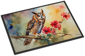 NEW Long-Eared Owl Doormat Front Door Mat Indoor Outdoor Rugs for Entryway, Non Slip Washable Low Pile, 18H X 27W NEW Long-Eared Owl Doormat Front Door Mat Indoor Outdoor Rugs for Entryway, Non Slip Washable Low Pile, 18H X 27W