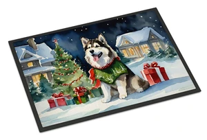 NEW Alaskan Malamute Cozy Christmas Doormat Front Door Mat Indoor Outdoor Rugs for Entryway, Non Slip Washable Low Pile, 18H X 27W NEW Alaskan Malamute Cozy Christmas Doormat Front Door Mat Indoor Outdoor Rugs for Entryway, Non Slip Washable Low Pile, 18H X 27W
