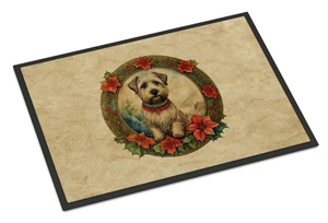 NEW Glen of Imaal Terrier Christmas Flowers Doormat Front Door Mat Indoor Outdoor Rugs for Entryway, Non Slip Washable Low Pile, 18H X 27W NEW Glen of Imaal Terrier Christmas Flowers Doormat Front Door Mat Indoor Outdoor Rugs for Entryway, Non Slip Washable Low Pile, 18H X 27W