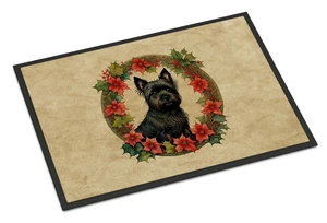 NEW Cairn Terrier Christmas Flowers Doormat Front Door Mat Indoor Outdoor Rugs for Entryway, Non Slip Washable Low Pile, 18H X 27W NEW Cairn Terrier Christmas Flowers Doormat Front Door Mat Indoor Outdoor Rugs for Entryway, Non Slip Washable Low Pile, 18H X 27W