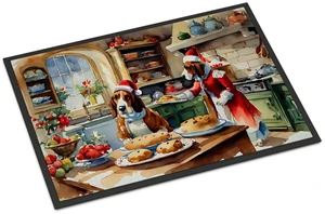NEW Basset Hound Christmas Cookies Doormat Front Door Mat Indoor Outdoor Rugs for Entryway, Non Slip Washable Low Pile, 18H X 27W NEW Basset Hound Christmas Cookies Doormat Front Door Mat Indoor Outdoor Rugs for Entryway, Non Slip Washable Low Pile, 18H X 27W