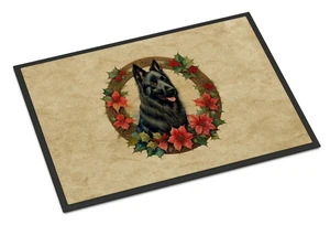 NEW Belgian Sheepdog Christmas Flowers Doormat Front Door Mat Indoor Outdoor Rugs for Entryway, Non Slip Washable Low Pile, 18H X 27W NEW Belgian Sheepdog Christmas Flowers Doormat Front Door Mat Indoor Outdoor Rugs for Entryway, Non Slip Washable Low Pile, 18H X 27W