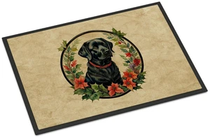 NEW Labrador Retriever Christmas Flowers Doormat Front Door Mat Indoor Outdoor Rugs for Entryway, Non Slip Washable Low Pile, 18H X 27W NEW Labrador Retriever Christmas Flowers Doormat Front Door Mat Indoor Outdoor Rugs for Entryway, Non Slip Washable Low Pile, 18H X 27W