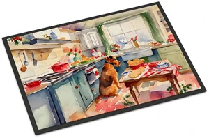 NEW Airedale Terrier Christmas Cookies Doormat Front Door Mat Indoor Outdoor Rugs for Entryway, Non Slip Washable Low Pile, 18H X 27W NEW Airedale Terrier Christmas Cookies Doormat Front Door Mat Indoor Outdoor Rugs for Entryway, Non Slip Washable Low Pile, 18H X 27W