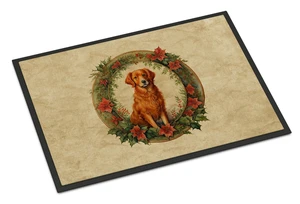 NEW Nova Scotia Duck Tolling Retriever Christmas Flowers Doormat Front Door Mat Indoor Outdoor Rugs for Entryway, Non Slip Washable Low Pile, 18H X 27W NEW Nova Scotia Duck Tolling Retriever Christmas Flowers Doormat Front Door Mat Indoor Outdoor Rugs for Entryway, Non Slip Washable Low Pile, 18H X 27W