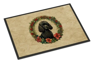 NEW Poodle Christmas Flowers Doormat Front Door Mat Indoor Outdoor Rugs for Entryway, Non Slip Washable Low Pile, 18H X 27W NEW Poodle Christmas Flowers Doormat Front Door Mat Indoor Outdoor Rugs for Entryway, Non Slip Washable Low Pile, 18H X 27W