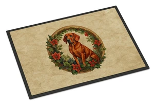 NEW Red Redbone Coonhound Christmas Flowers Doormat Front Door Mat Indoor Outdoor Rugs for Entryway, Non Slip Washable Low Pile, 18H X 27W NEW Red Redbone Coonhound Christmas Flowers Doormat Front Door Mat Indoor Outdoor Rugs for Entryway, Non Slip Washable Low Pile, 18H X 27W