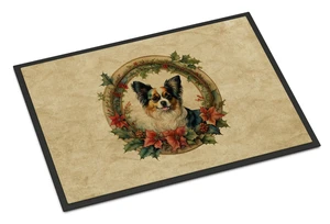 NEW Papillon Christmas Flowers Doormat Front Door Mat Indoor Outdoor Rugs for Entryway, Non Slip Washable Low Pile, 18H X 27W NEW Papillon Christmas Flowers Doormat Front Door Mat Indoor Outdoor Rugs for Entryway, Non Slip Washable Low Pile, 18H X 27W