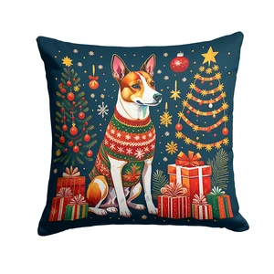 Basenji Christmas Throw Pillow Machine Washable, Indoor Outdoor Decorative Pillow for Couch, Bed or Patio, 18Hx18W Basenji Christmas Throw Pillow Machine Washable, Indoor Outdoor Decorative Pillow for Couch, Bed or Patio, 18Hx18W