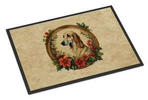 NEW Saluki Christmas Flowers Doormat Front Door Mat Indoor Outdoor Rugs for Entryway, Non Slip Washable Low Pile, 18H X 27W NEW Saluki Christmas Flowers Doormat Front Door Mat Indoor Outdoor Rugs for Entryway, Non Slip Washable Low Pile, 18H X 27W