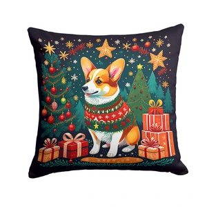 Corgi Christmas Throw Pillow Machine Washable, Indoor Outdoor Decorative Pillow for Couch, Bed or Patio, 18Hx18W Corgi Christmas Throw Pillow Machine Washable, Indoor Outdoor Decorative Pillow for Couch, Bed or Patio, 18Hx18W