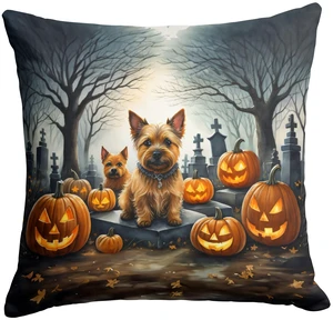 Norwich Terrier Spooky Halloween Throw Pillow Machine Washable, Indoor Outdoor Decorative Pillow for Couch, Bed or Patio, 18Hx18W Norwich Terrier Spooky Halloween Throw Pillow Machine Washable, Indoor Outdoor Decorative Pillow for Couch, Bed or Patio, 18Hx18W