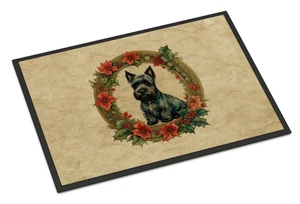 NEW Scottish Terrier Christmas Flowers Doormat Front Door Mat Indoor Outdoor Rugs for Entryway, Non Slip Washable Low Pile, 18H X 27W NEW Scottish Terrier Christmas Flowers Doormat Front Door Mat Indoor Outdoor Rugs for Entryway, Non Slip Washable Low Pile, 18H X 27W