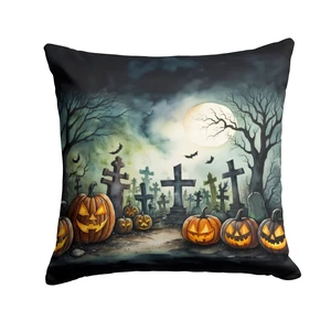 Graveyard Spooky Halloween Throw Pillow Machine Washable, Indoor Outdoor Decorative Pillow for Couch, Bed or Patio, 18Hx18W Graveyard Spooky Halloween Throw Pillow Machine Washable, Indoor Outdoor Decorative Pillow for Couch, Bed or Patio, 18Hx18W