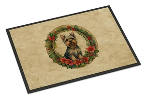 NEW Silky Terrier Christmas Flowers Doormat Front Door Mat Indoor Outdoor Rugs for Entryway, Non Slip Washable Low Pile, 18H X 27W NEW Silky Terrier Christmas Flowers Doormat Front Door Mat Indoor Outdoor Rugs for Entryway, Non Slip Washable Low Pile, 18H X 27W