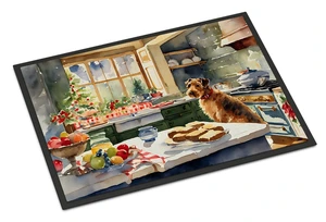 NEW Airedale Terrier Christmas Cookies Doormat Front Door Mat Indoor Outdoor Rugs for Entryway, Non Slip Washable Low Pile, 18H X 27W NEW Airedale Terrier Christmas Cookies Doormat Front Door Mat Indoor Outdoor Rugs for Entryway, Non Slip Washable Low Pile, 18H X 27W