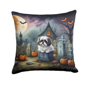 Shih Tzu Spooky Halloween Throw Pillow Machine Washable, Indoor Outdoor Decorative Pillow for Couch, Bed or Patio, 18Hx18W Shih Tzu Spooky Halloween Throw Pillow Machine Washable, Indoor Outdoor Decorative Pillow for Couch, Bed or Patio, 18Hx18W