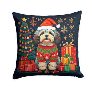 Havanese Christmas Throw Pillow Machine Washable, Indoor Outdoor Decorative Pillow for Couch, Bed or Patio, 18Hx18W Havanese Christmas Throw Pillow Machine Washable, Indoor Outdoor Decorative Pillow for Couch, Bed or Patio, 18Hx18W