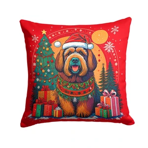 Briard Christmas Throw Pillow Machine Washable, Indoor Outdoor Decorative Pillow for Couch, Bed or Patio, 18Hx18W Briard Christmas Throw Pillow Machine Washable, Indoor Outdoor Decorative Pillow for Couch, Bed or Patio, 18Hx18W
