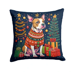 NEW Pit Bull Terrier Christmas Throw Pillow Machine Washable, Indoor Outdoor Decorative Pillow for Couch, Bed or Patio, 18Hx18W NEW Pit Bull Terrier Christmas Throw Pillow Machine Washable, Indoor Outdoor Decorative Pillow for Couch, Bed or Patio, 18Hx18W