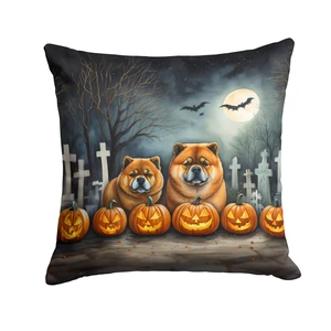 Chow Chow Spooky Halloween Throw Pillow Machine Washable, Indoor Outdoor Decorative Pillow for Couch, Bed or Patio, 18Hx18W Chow Chow Spooky Halloween Throw Pillow Machine Washable, Indoor Outdoor Decorative Pillow for Couch, Bed or Patio, 18Hx18W