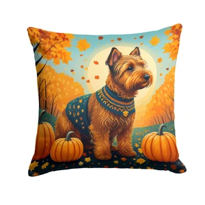 Welsh Terrier Fall Throw Pillow Machine Washable, Indoor Outdoor Decorative Pillow for Couch, Bed or Patio, 18Hx18W Welsh Terrier Fall Throw Pillow Machine Washable, Indoor Outdoor Decorative Pillow for Couch, Bed or Patio, 18Hx18W