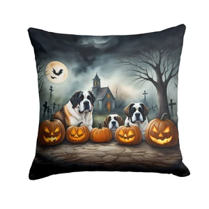 Saint Bernard Spooky Halloween Throw Pillow Machine Washable, Indoor Outdoor Decorative Pillow for Couch, Bed or Patio, 18Hx18W Saint Bernard Spooky Halloween Throw Pillow Machine Washable, Indoor Outdoor Decorative Pillow for Couch, Bed or Patio, 18Hx18W