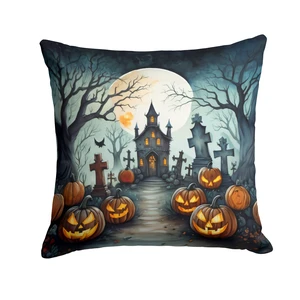 Graveyard Spooky Halloween Throw Pillow Machine Washable, Indoor Outdoor Decorative Pillow for Couch, Bed or Patio, 18Hx18W Graveyard Spooky Halloween Throw Pillow Machine Washable, Indoor Outdoor Decorative Pillow for Couch, Bed or Patio, 18Hx18W