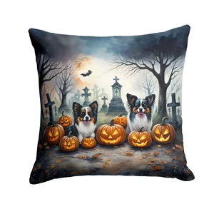 Papillon Spooky Halloween Throw Pillow Machine Washable, Indoor Outdoor Decorative Pillow for Couch, Bed or Patio, 18Hx18W Papillon Spooky Halloween Throw Pillow Machine Washable, Indoor Outdoor Decorative Pillow for Couch, Bed or Patio, 18Hx18W
